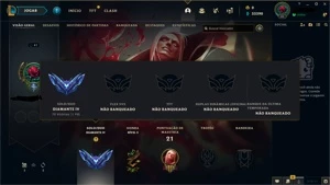 Conta LOL - Diamante IV, 61% de WR(E-MAIL NÃO VERIFICADO) - League of Legends