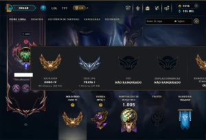 Ouro 4 com TODOS os Champs e 356 Skins +6 Prestigios