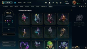 CONTA LOL- MMR MESTRE - GRÃO-MESTRE - 785 SKINS - 230 CHROMA - League of Legends