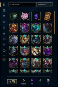 CONTA LOL- MMR MESTRE - GRÃO-MESTRE - 785 SKINS - 230 CHROMA - League of Legends