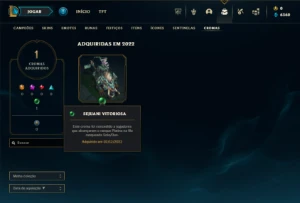 Ouro 3 com 41 Champs e 9 Skins + 2 Fragmentos - League of Legends LOL