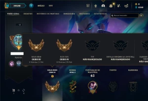Ouro 3 com 41 Champs e 9 Skins + 2 Fragmentos - League of Legends LOL