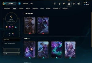Ouro 3 com 41 Champs e 9 Skins + 2 Fragmentos - League of Legends LOL