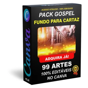 Pack Canva Gospel Fundo para Cartaz - 99 Artes Editáveis - Serviços Digitais