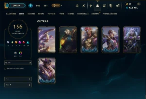 Unranked com TODOS os Champs e 156 Skins +1 Prestigio - League of Legends LOL