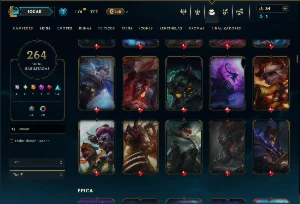 Prata 3 com TODOS os champs e 264 Skins ( JG / ADC / MID ) - League of Legends LOL