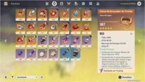 Conta AR 51 com Hu Tao e + 5*, 2 armas 5* e muitas resinas - Genshin Impact
