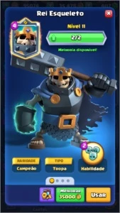 Clash Royale CV 14 Campeão Rei Esqueleto