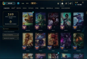 Esmeralda 3 com TODOS os Champs e 34 Skins ( SUP / JG ) - League of Legends LOL