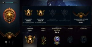 CONTA LOL OURO 1 SOLO FLEX OURO S9 - League of Legends