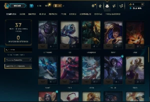 Ouro 4 com 60 Champs e 14 Skins +8 Espolios - League of Legends LOL