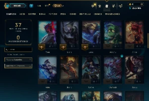 Ouro 4 com 60 Champs e 14 Skins +8 Espolios - League of Legends LOL