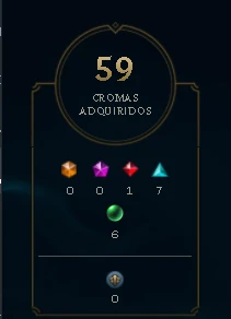 conta lol mestre 400pdl, main desde 2015, 231 skins, mmr bom - League of Legends