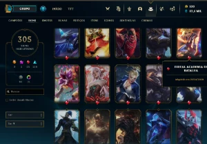 Conta Grão-Mestre 2022/1 | 1000 pdl season 2023 |300 SKINS - League of Legends LOL
