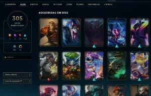 Conta Grão-Mestre 2022/1 | 1000 pdl season 2023 |300 SKINS - League of Legends LOL
