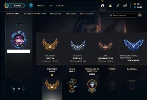 Conta Ouro 4 com 141 Champs e 250 skins + 10 Prestigios - League of Legends LOL