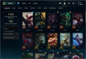 Conta ouro 3 com 23 skins e 48 champs - League of Legends LOL
