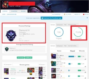 Conta Diamante 4 (Level 41) - 70% WinRate - League of Legends LOL