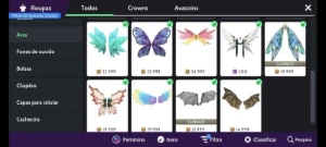 Conta Rica De Avakin Life Unisex Com Varios Itens Em Crowns