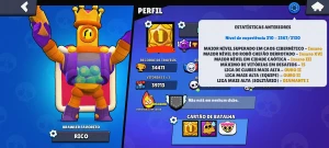 CONTA PREMIUM (117 SKINS/77 BRAWLERS/182 GEMAS/34.000 TROFÉU - Brawl Stars