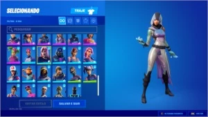 Conta Rara Fortnite Glow, minty e mais skins tryhard