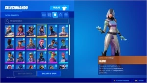 Conta Rara Fortnite Glow, minty e mais skins tryhard