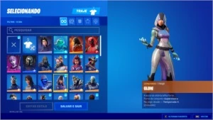 Conta Rara Fortnite Glow, minty e mais skins tryhard