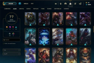 Prata 3 com 140 Champs e 77 Skins ( Nivel 410 ) - League of Legends LOL