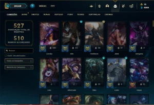 Prata 3 com 140 Champs e 77 Skins ( Nivel 410 ) - League of Legends LOL