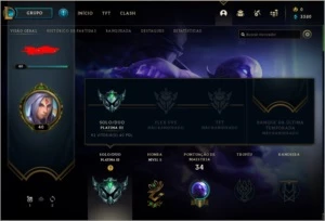 conta plat 3 lvl 40 55% de winrate - League of Legends LOL