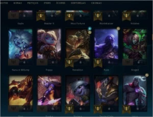 conta plat 3 lvl 40 55% de winrate - League of Legends LOL