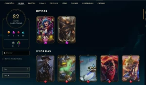Conta Lol - Ouro Ii - Lvl 352 - +80 Skins - Garen Prestígio - League of Legends
