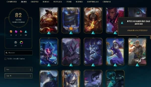 Conta Lol - Ouro Ii - Lvl 352 - +80 Skins - Garen Prestígio - League of Legends