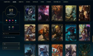 Conta Lol - Ouro Ii - Lvl 352 - +80 Skins - Garen Prestígio - League of Legends