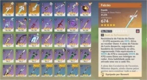 Conta com Ganyu, Eula, Venti c1, Diluc c1, Jean, Klee - Genshin Impact