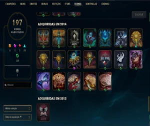 Conta de LOL com icones de 2013 14 15 124 skins main jungle - League of Legends