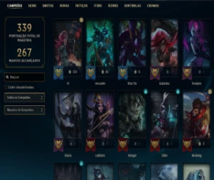 Conta de LOL com icones de 2013 14 15 124 skins main jungle - League of Legends
