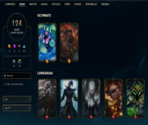 Conta de LOL com icones de 2013 14 15 124 skins main jungle - League of Legends