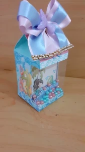 Caixa Milk Sereia com Visor Shaker e Laço - Artesanato e Personalizados