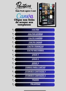 Pack Gospel Editável no Canva ou Photo Shop - Outros