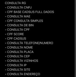 Consulta de dados pessoais.. nome.. cpf.. telefone.. - Outros