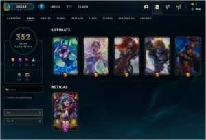 Conta lol - 352 Skins, Season 2, Icone Riven, Riot Singed - League of Legends
