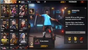 CONTA FREE FIRE ANGELICAL VERMELHA