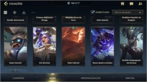 MAIN TOP: ESMERALDA IV + 16 SKINS + 505 RP/WC + 36 CAMPEÕES - League of Legends: Wild Rift LOL WR