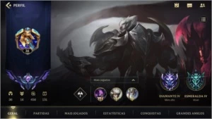 MAIN TOP: ESMERALDA IV + 16 SKINS + 505 RP/WC + 36 CAMPEÕES - League of Legends: Wild Rift LOL WR