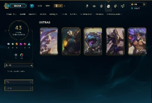 Diamante 4 com 130 Champs e 43 Skins ( MONO JG ) - League of Legends LOL