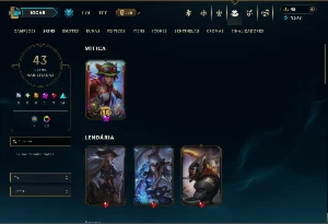 Diamante 4 com 130 Champs e 43 Skins ( MONO JG ) - League of Legends LOL