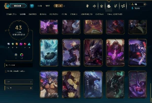 Diamante 4 com 130 Champs e 43 Skins ( MONO JG ) - League of Legends LOL