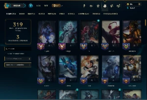 Diamante 4 com 130 Champs e 43 Skins ( MONO JG ) - League of Legends LOL