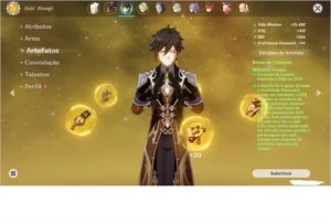 AR55 ZHONGLI C1, CHILDE, ALBEDO, KEQING, JEAN E TODOS OS 4* - Genshin Impact